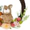 12" Floral Grapevine Spring Easter Wreath with Rabbit